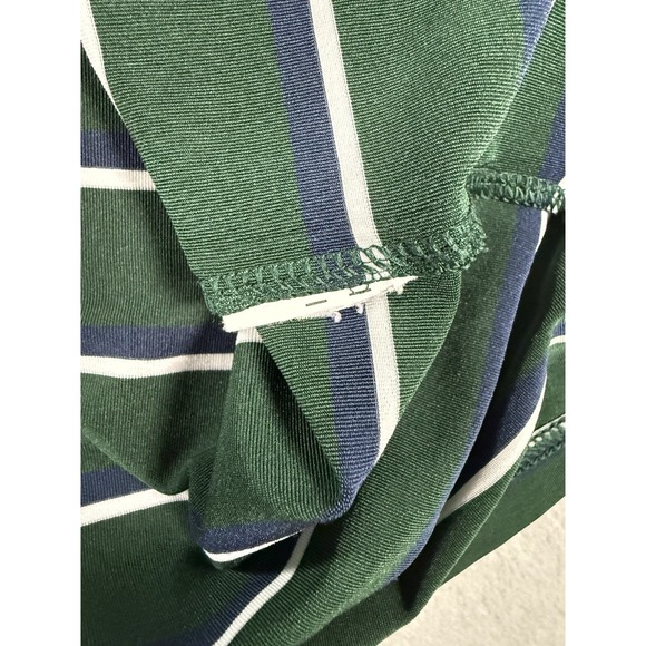 Polo Ralph Lauren Performance Polo Shirt Men's Large Green White Striped Golf - Picture 5 of 12
